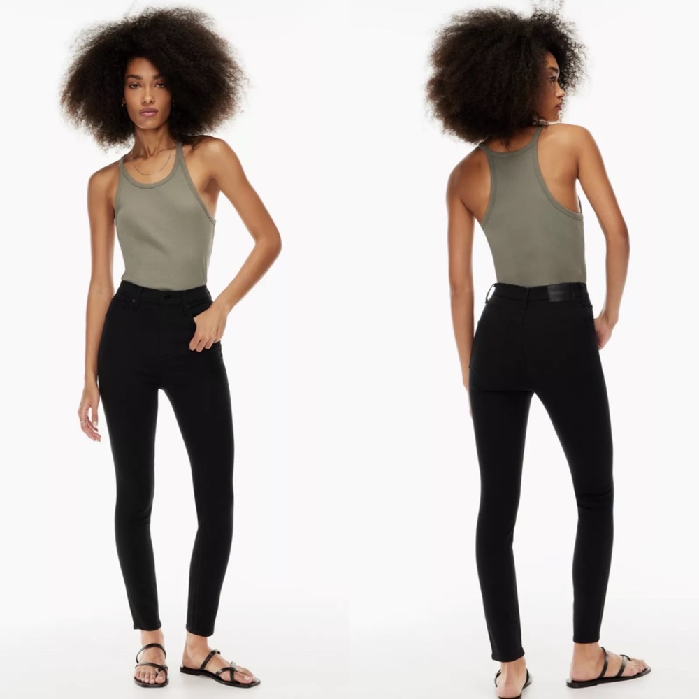 Denim Forum Lola High-Rise Skinny Jean Black 28